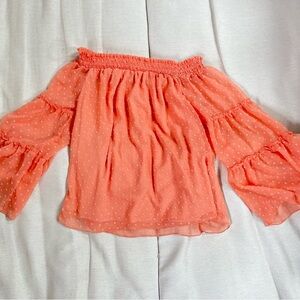Women's Off-Shoulder Peach Top